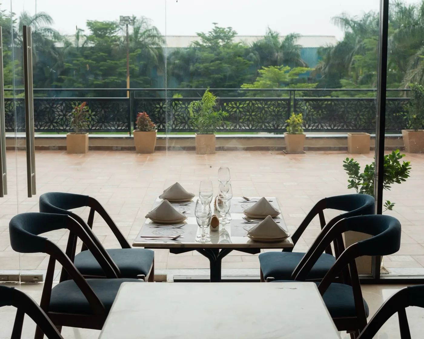 Bougainvillea looking out to the terrace