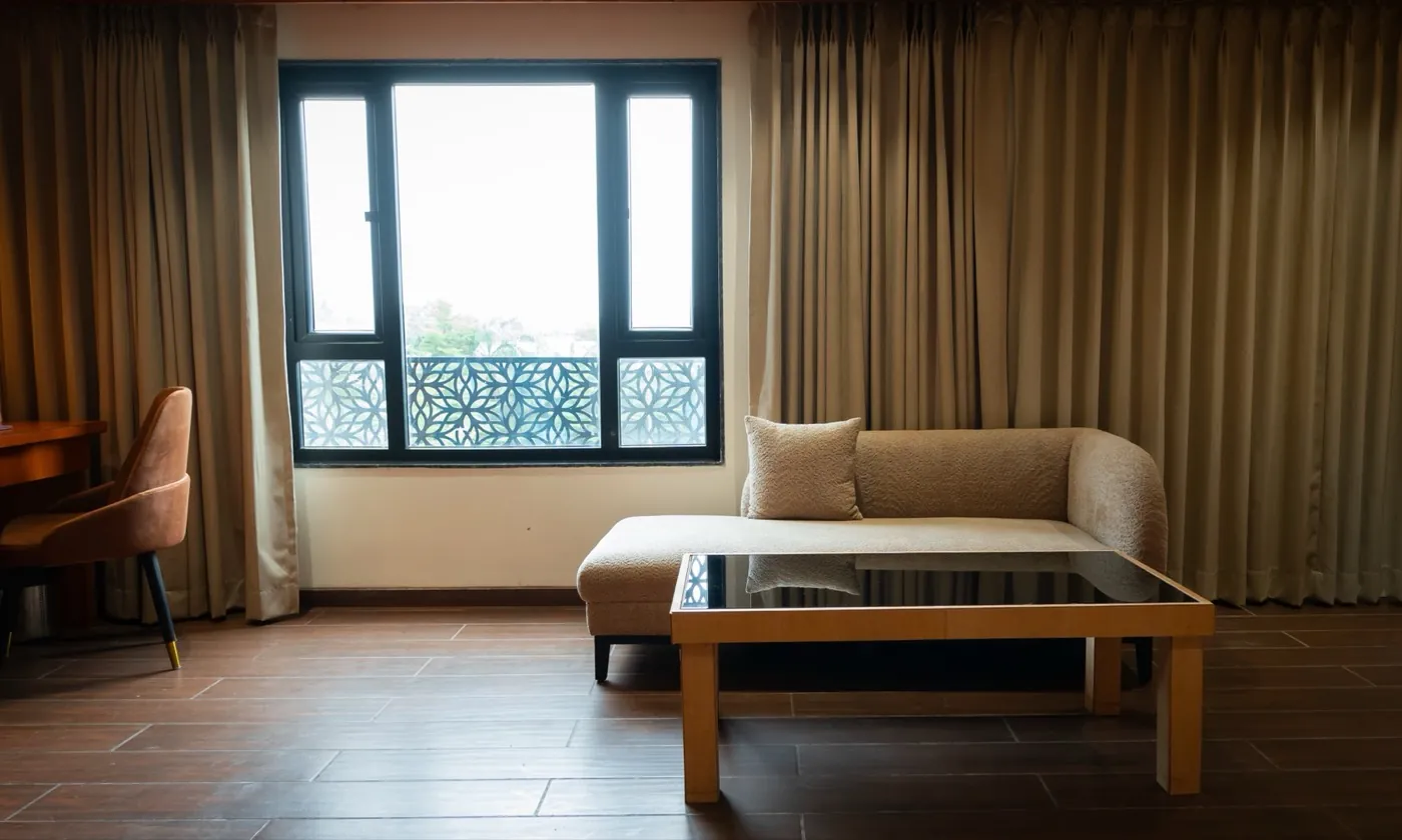 Deluxe suite seating by the window